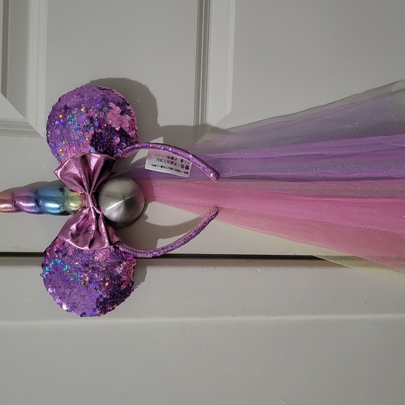 Disney Other - Purple Sequin Unicorn Headband with Tulle